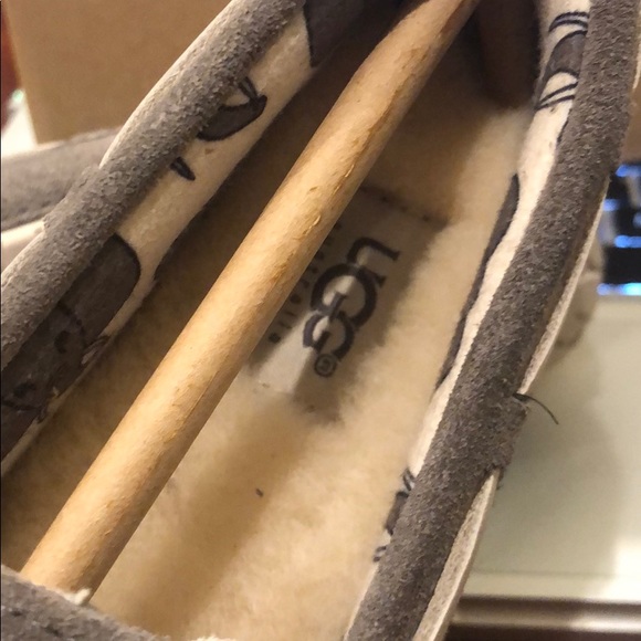 UGG kid K Ryder Moccasin gray charcoal New wBox - Picture 5 of 8